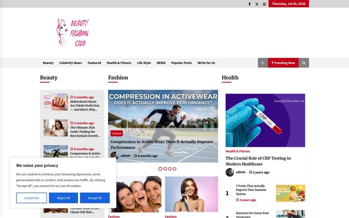 Screenshot of beautyfashionclub.com