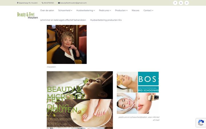 Zrzut ekranu beautyfeethouten.nl