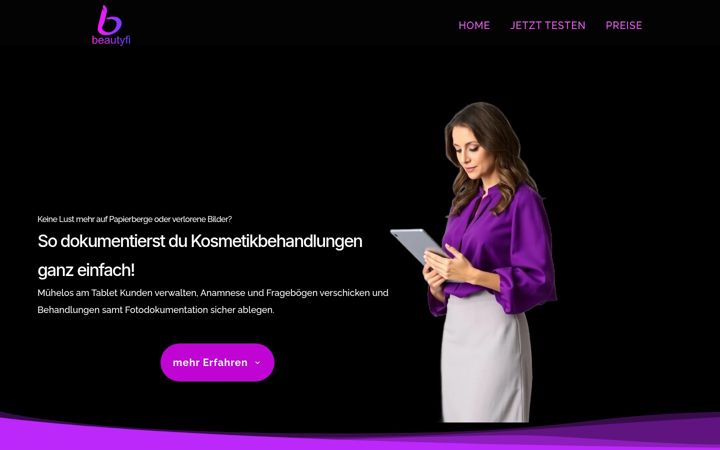 Screenshot stránky beautyfi.eu