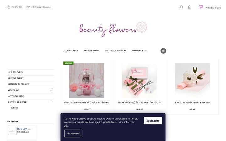 Screenshot of beautyflowers.cz