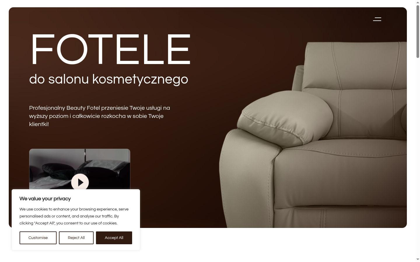 Képernyőkép a bármilyen interakció előtt megjelenő hozzájárulási bannerről
