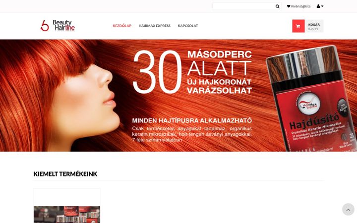 Screenshot di beautyhairline.hu