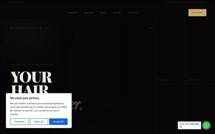 Screenshot of beautyjennstudio.com
