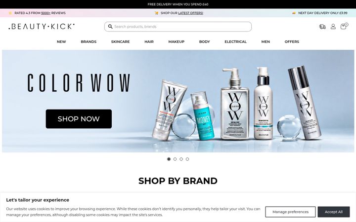 Screenshot of beautykick.com