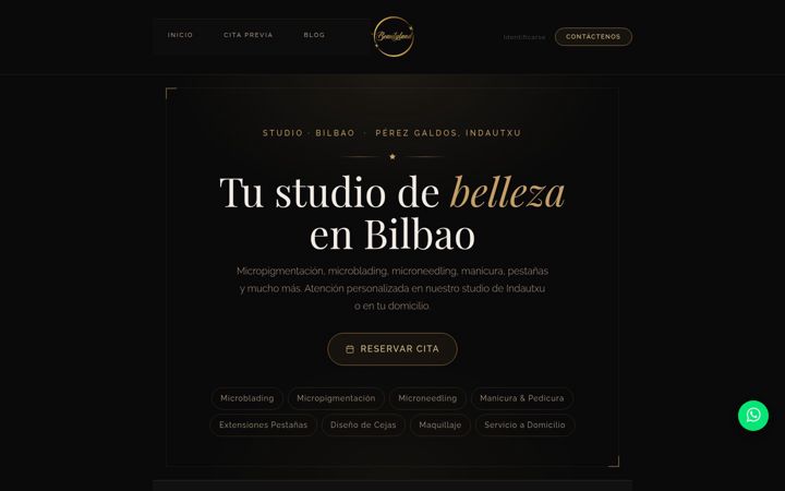 Zrzut ekranu beautylandbilbao.es