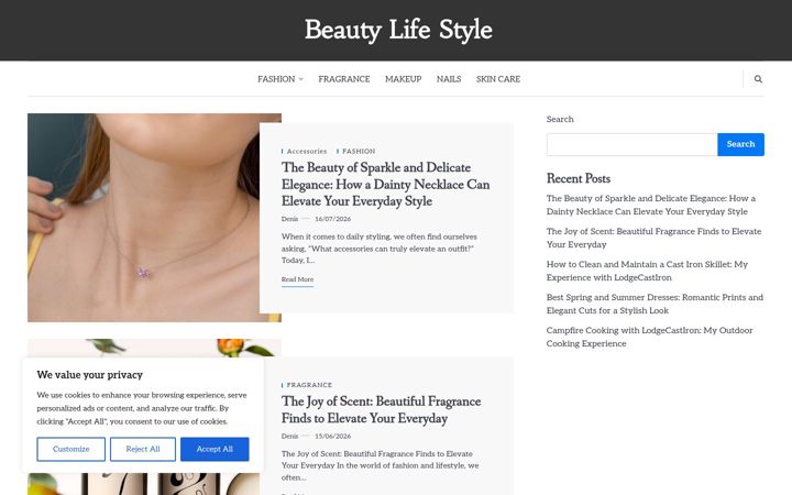 Screenshot of beautylifestyle.info