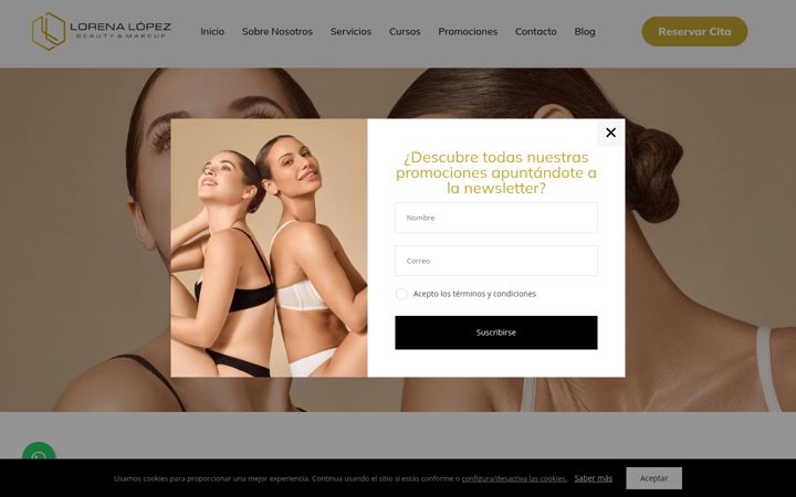 Screenshot of beautylorenalopez.com