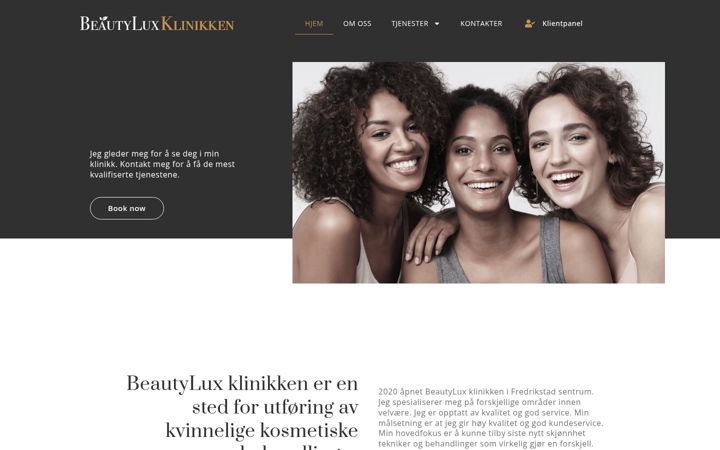 Screenshot of beautylux.no