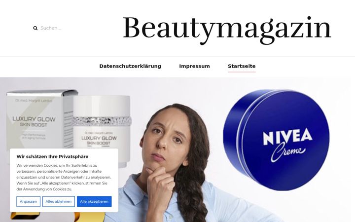 Screenshot of beautymagazin.de.cool