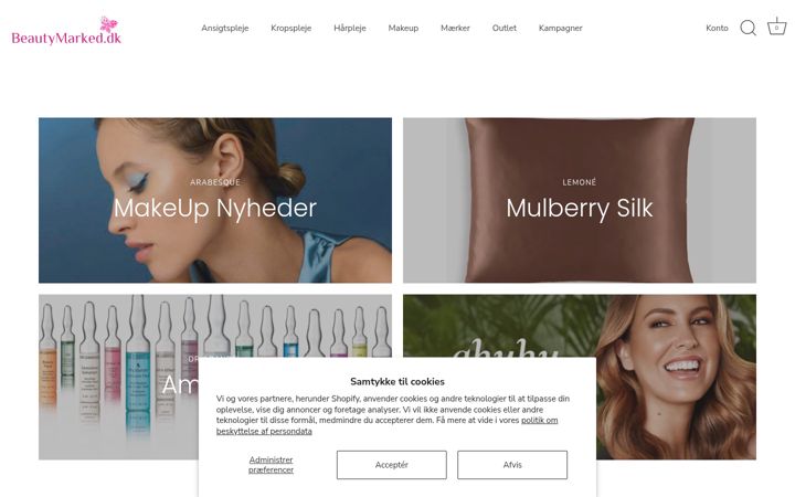 Screenshot of beautymarked.dk