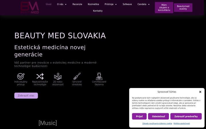 Snímek obrazovky beautymed.sk