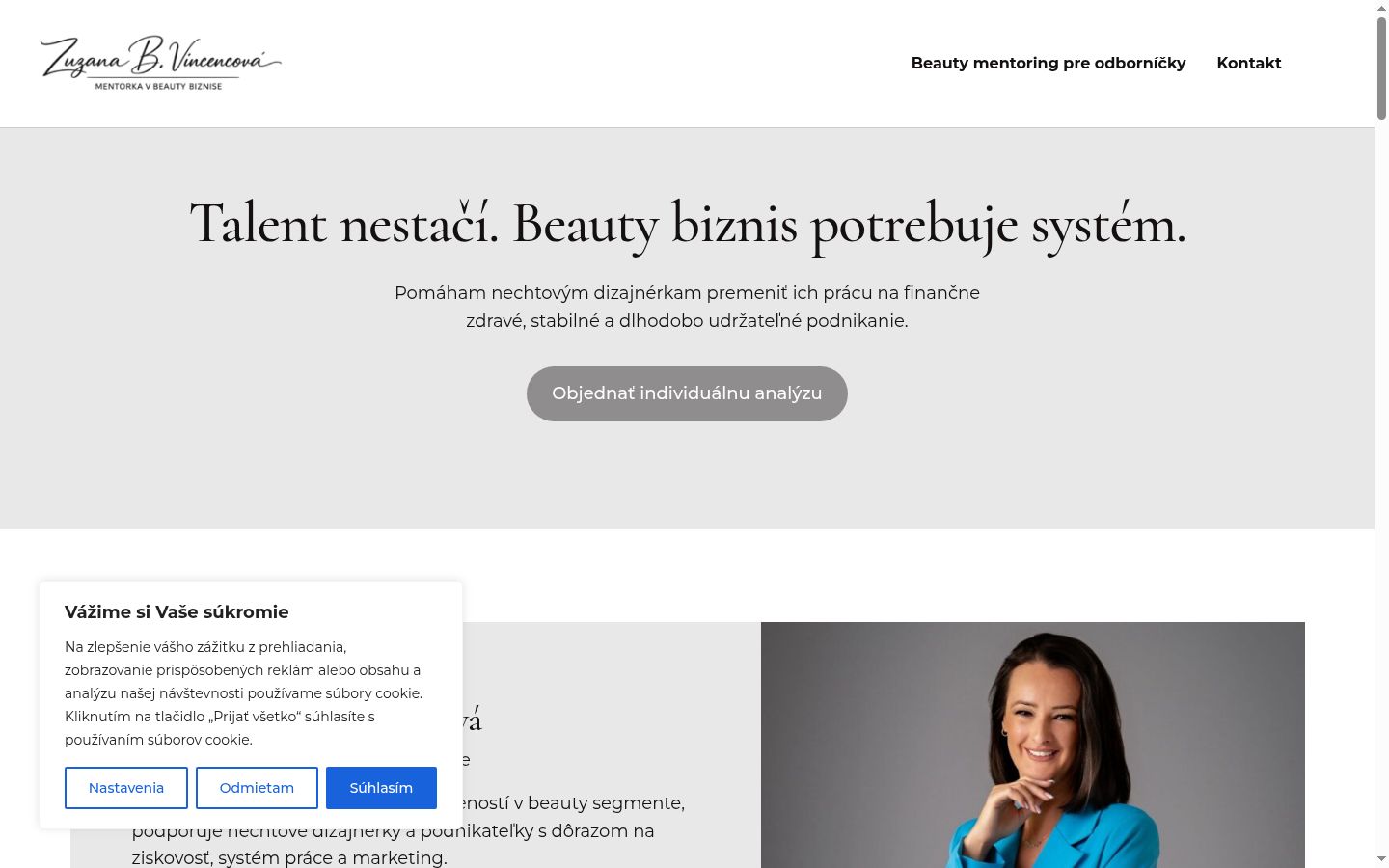 Snímka obrazovky banera súhlasu zobrazeného pred akoukoľvek interakciou