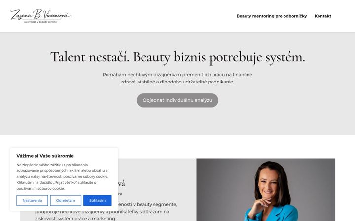 Screenshot of beautymentor.sk