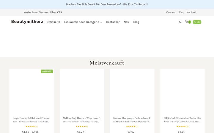 Screenshot of beautymitherz.de