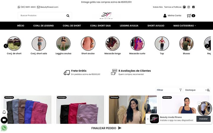Screenshot of beautymodafitness.com