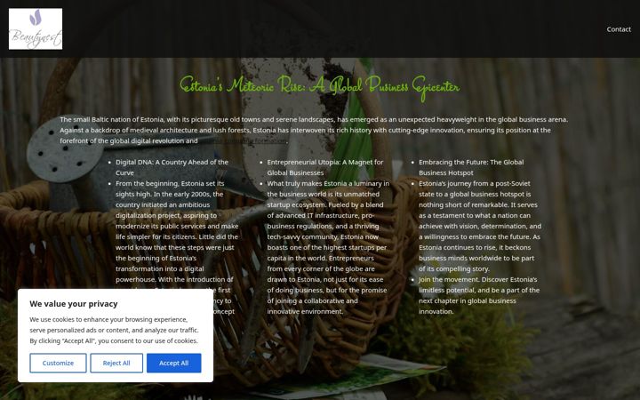 Screenshot of beautynest.ee