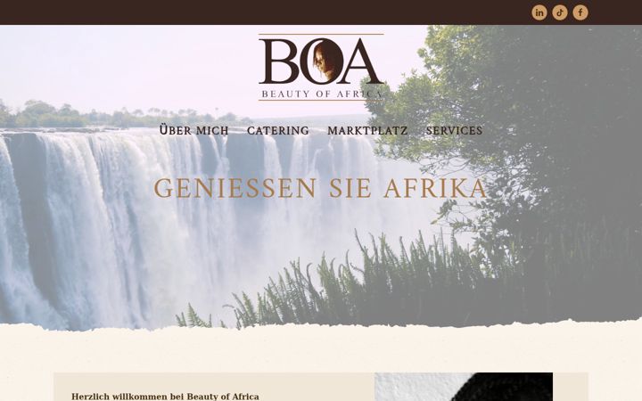 Screenshot of beautyofafrica.de
