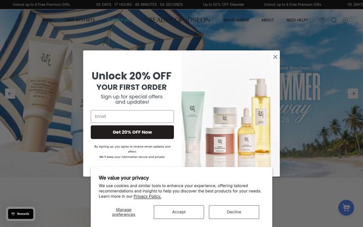 Screenshot of beautyofjoseon.com