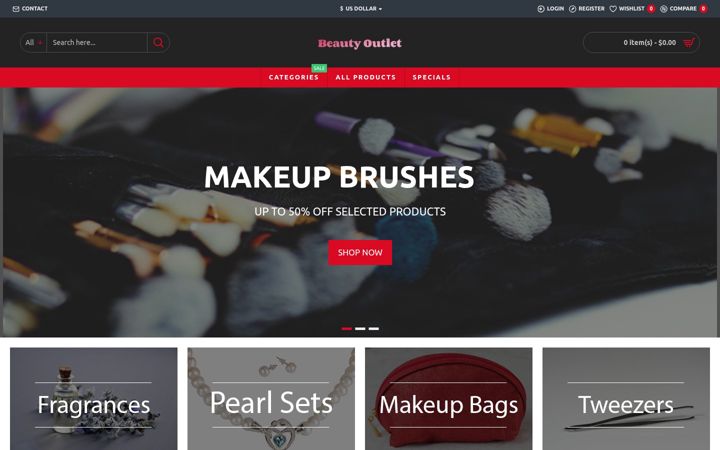 Screenshot of beautyoutlet.hair