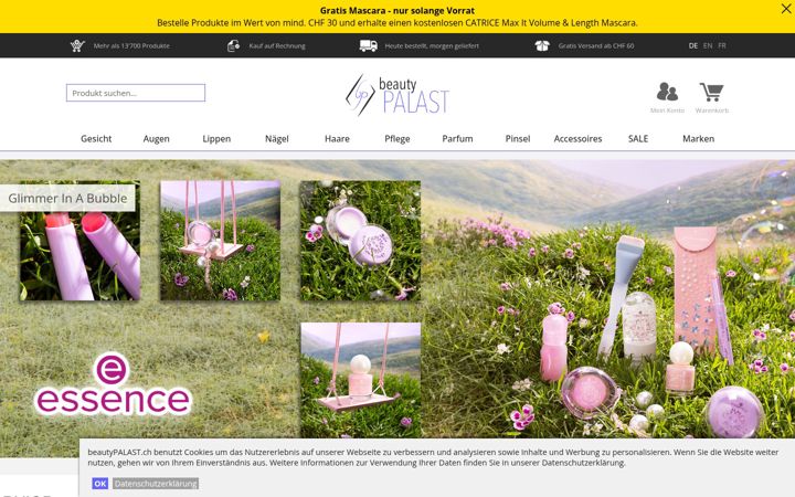 Screenshot of beautypalast.ch