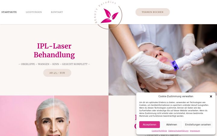 Screenshot of beautyparadies-weingarten.de