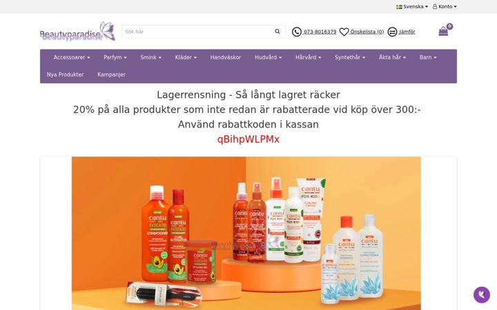 Screenshot of beautyparadise.se