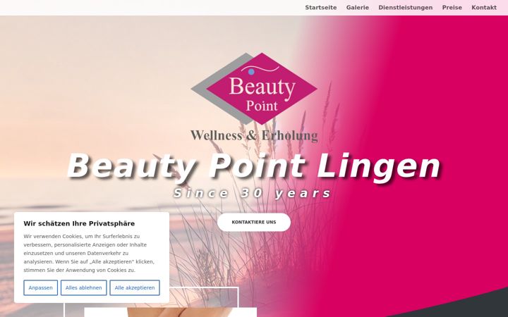 Screenshot of beautypointlingen.de
