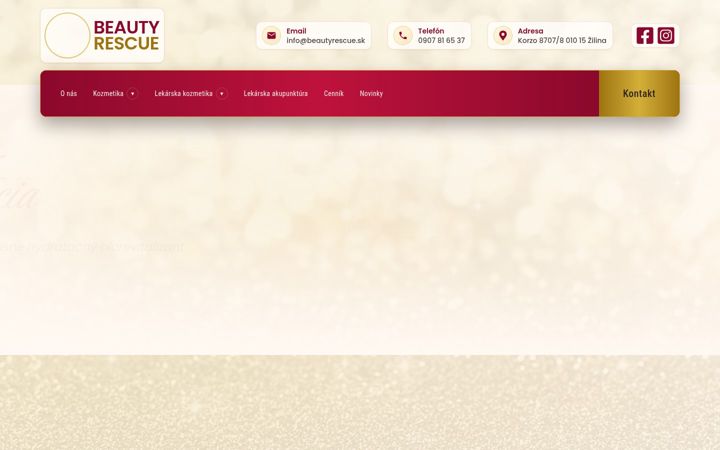 Screenshot of beautyrescue.sk