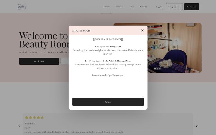 Screenshot of beautyroomsgosport.co.uk
