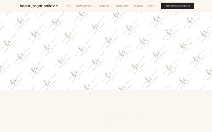 Screenshot του beautyroyal-halle.de