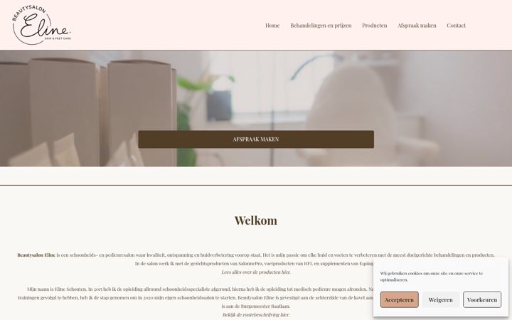 Zrzut ekranu beautysalon-eline.nl