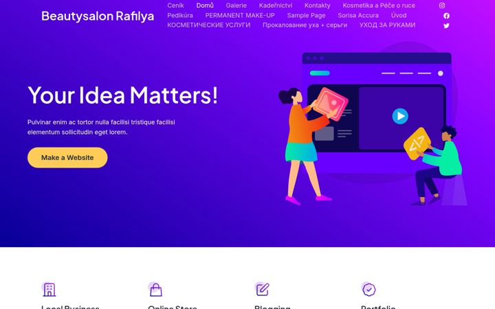 Screenshot ta' beautysalon-rafilya.cz
