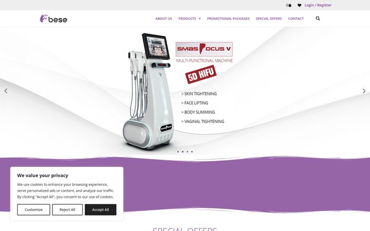 Screenshot of beautysalonequipment.cy