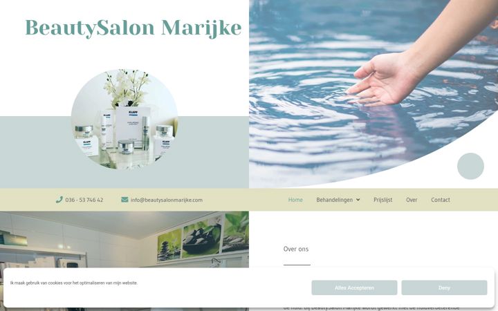 Screenshot of beautysalonmarijke.com