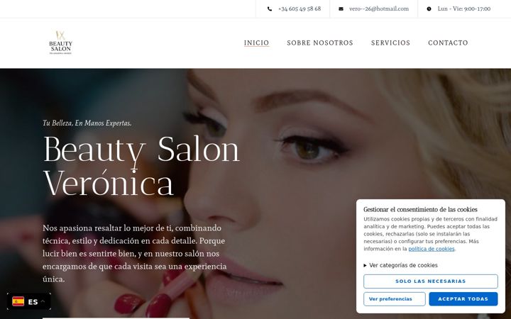 Screenshot of beautysalonveronica.com