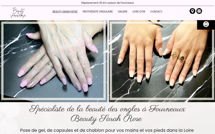 Screenshot of beautysarahrose.fr