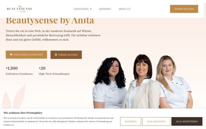 Screenshot of beautysensebyanita.at