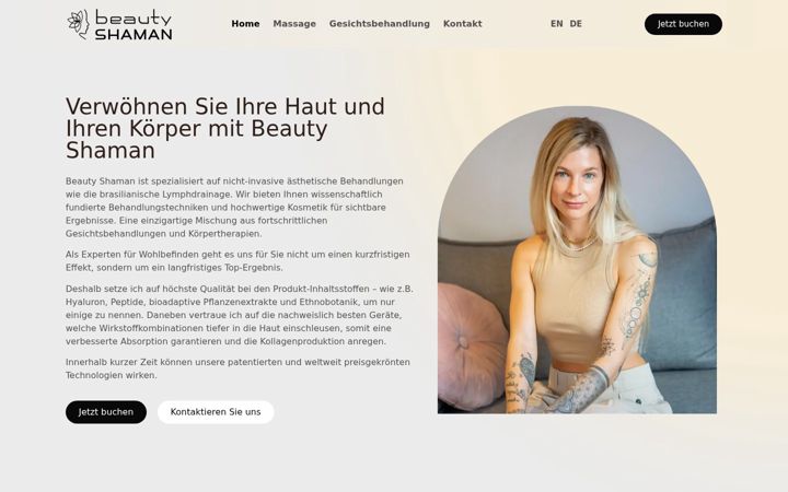 Skærmbillede af beautyshaman.ch