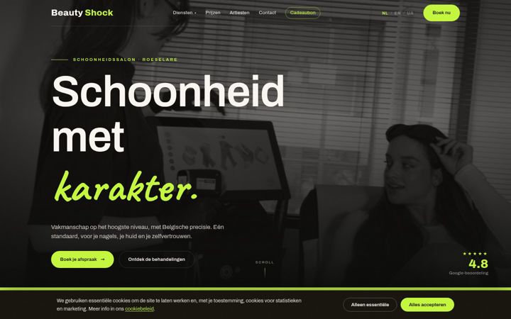 Screenshot of beautyshock.be