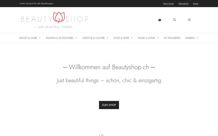 Screenshot of beautyshop.ch