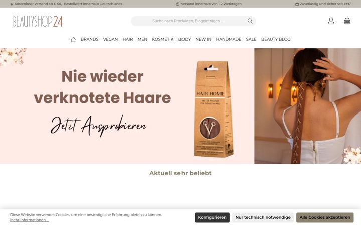 Screenshot of beautyshop24.de