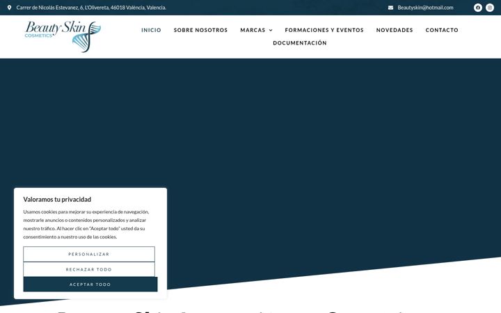 Screenshot of beautyskincosmetics.com