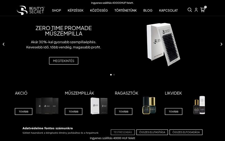 Screenshot di beautyssecret.hu