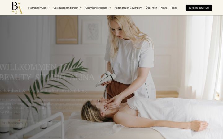 Screenshot of beautystudio-alina.ch