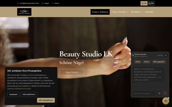 Screenshot of beautystudio-lk.de