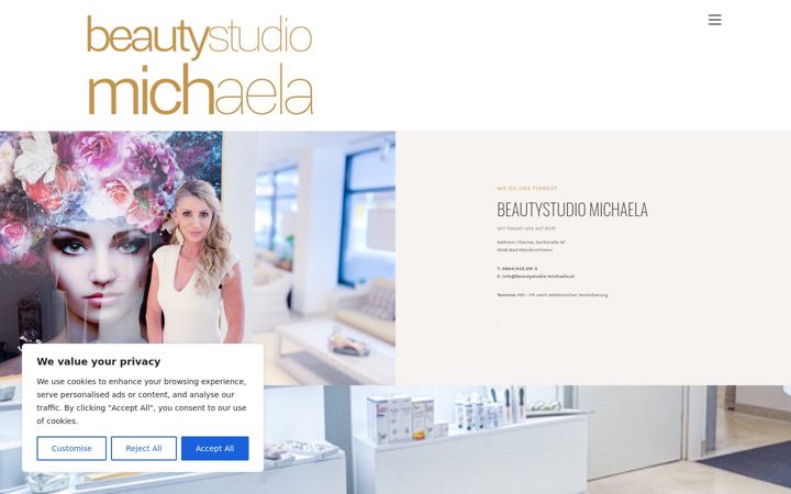 Screenshot of beautystudio-michaela.at
