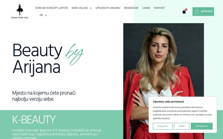 Screenshot of beautystudioariya.com