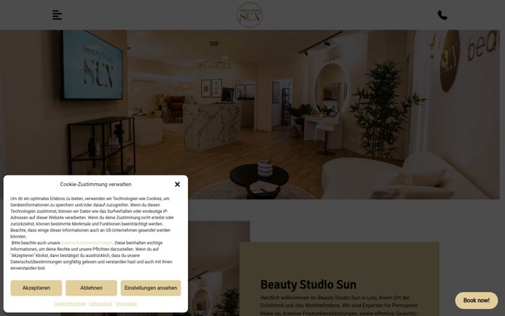 Screenshot of beautysunstudio.com