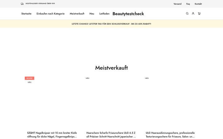 Screenshot of beautytestcheck.de