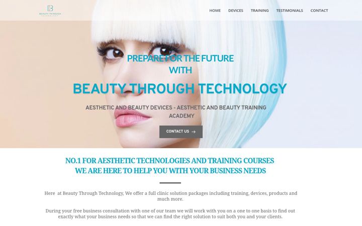 Screenshot of beautythroughtechnology.com